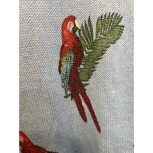 Show Me Your Mumu Blue Polly Parrot Canopy Sweater Womens Medium READ - Picture 3 of 12